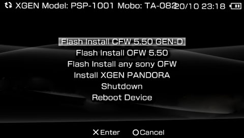 ������������� �������� ��� PSP 5.50 GEN-D